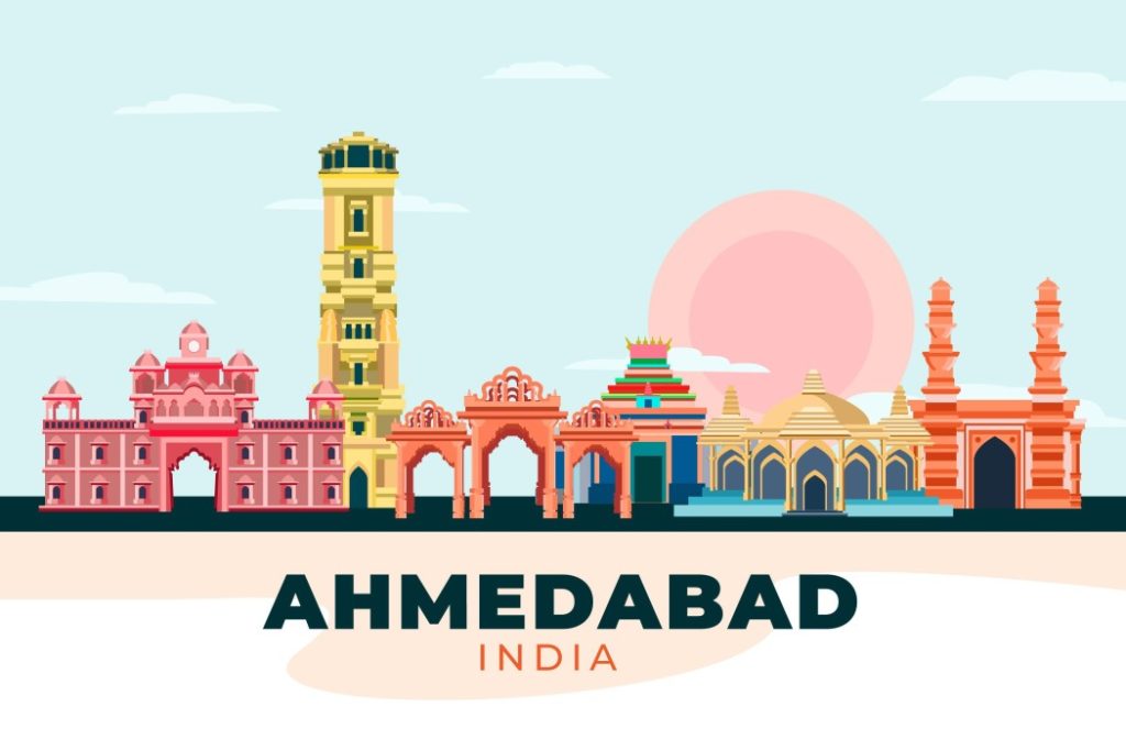 Moving to Ahmedabad- A colorful map showcasing the layout.