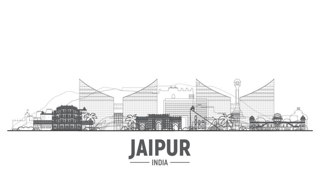 Moving to Jaipur- view of Jaipur's iconic city layout