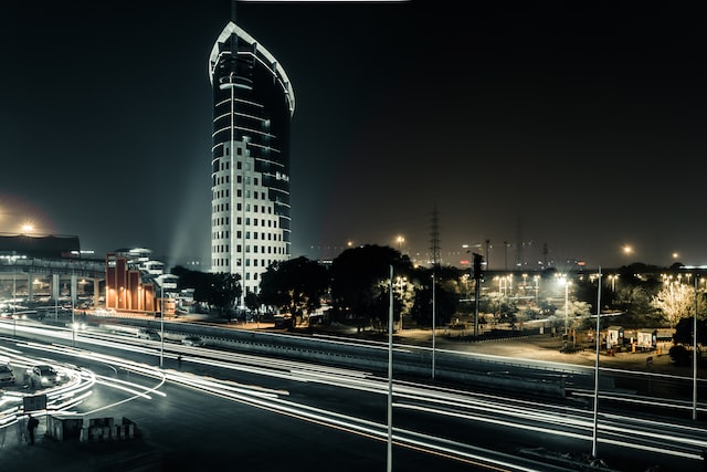 Aerial view of Cyber City in Gurgaon