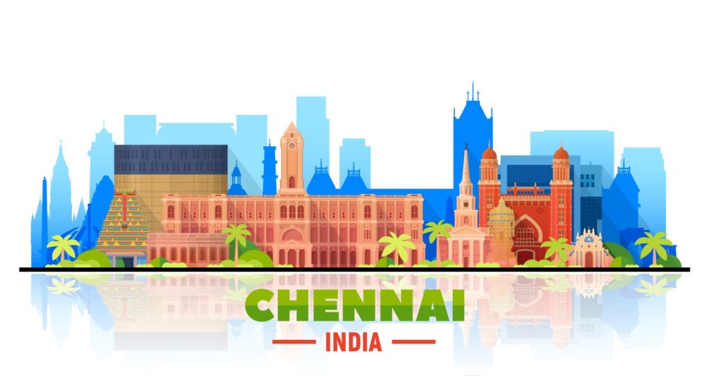 Things to know before shifitng to chennai- Aerial view of Chennai showcasing its city layout, natural beauty, and scenic landscapes