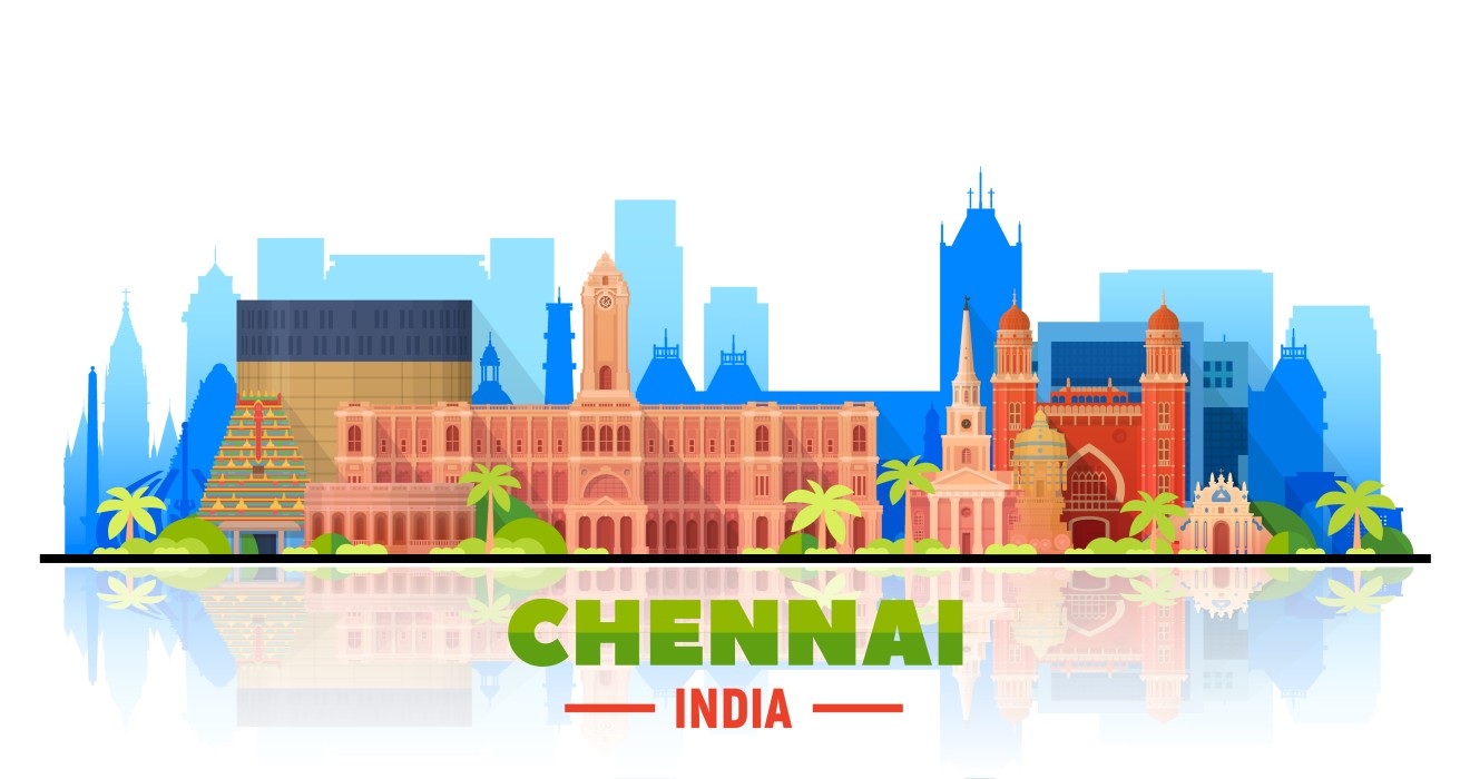 Things to know before shifitng to chennai- Aerial view of Chennai showcasing its city layout, natural beauty, and scenic landscapes
